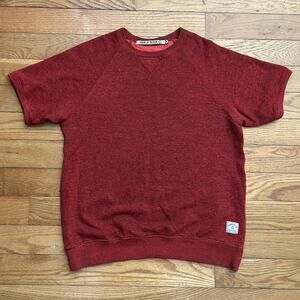 Iron And Resin Short Sleeve Rayon French Terry Red Sweatshirt Medium